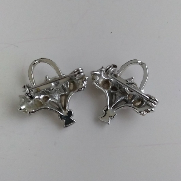 VINTAGE Blue Rhinestone Rhodium Pl Scatter Pins - Picture 6 of 8